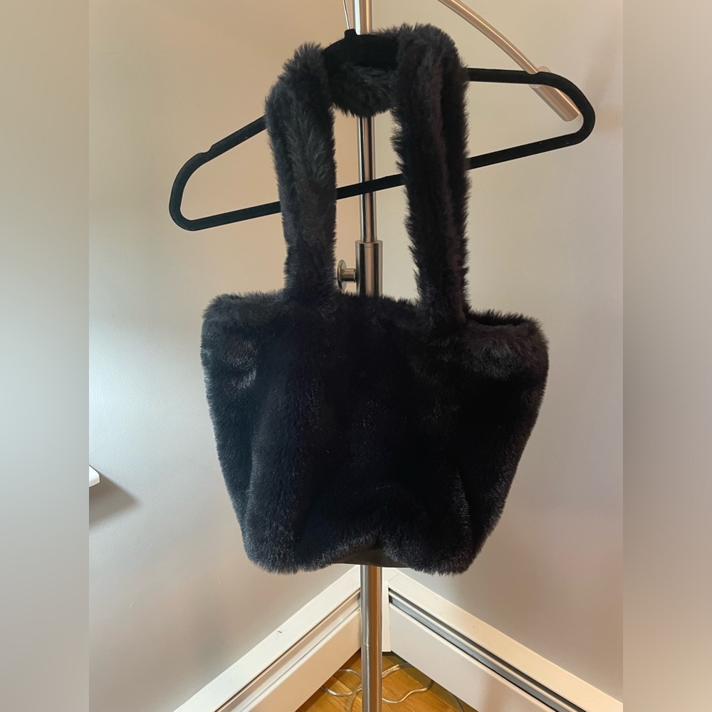 Brandy melville fuzzy black bag